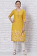 Indigo Straight Kurta image number 3
